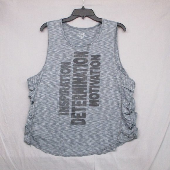 Ever Tank Top Motivational Quote Gray Women Size | XL - Picture 1 of 11